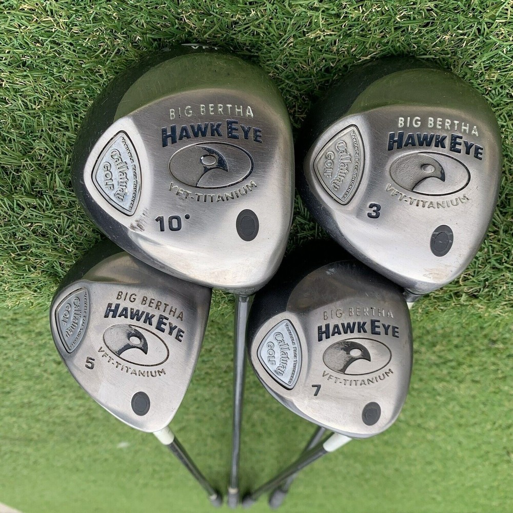 Callaway Big Bertha Hawkeye VFT Titanium 10° Driver 3 5 7 Woods Set Senior Flex